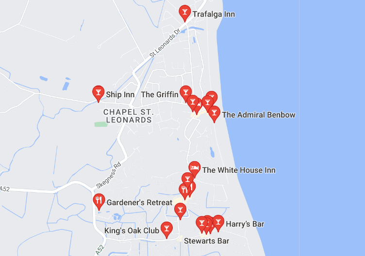 Pubs Google Maps
